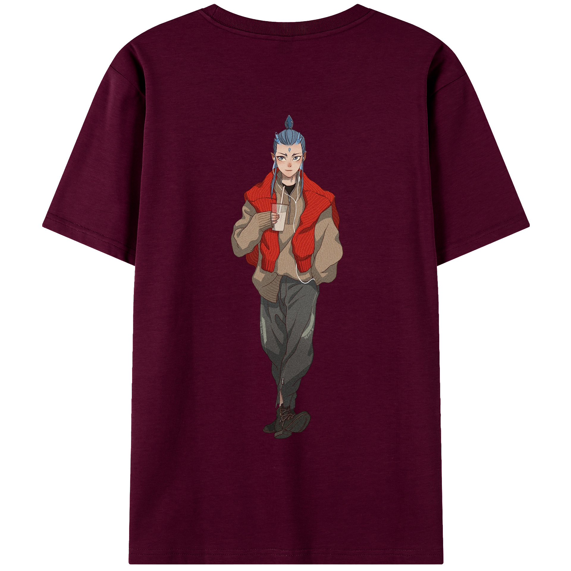 （画像用） Ne Zha 2 ナタ 魔童の大暴れ レディース半袖Tシャツ(バックプリント)